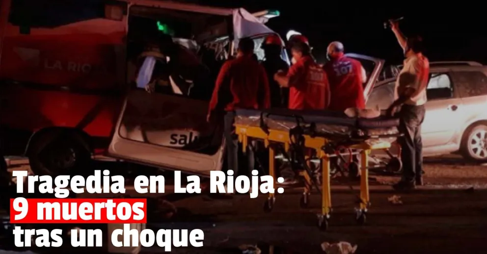 Un choque frontal dejó nueve muertos en La Rioja