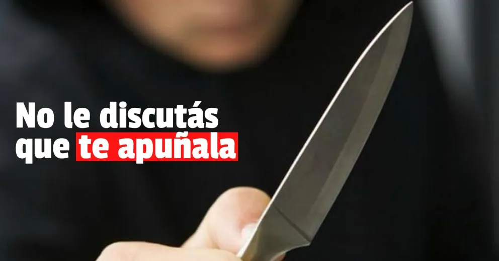 Un menor atacó con un cuchillo a una joven que defendía a su padre