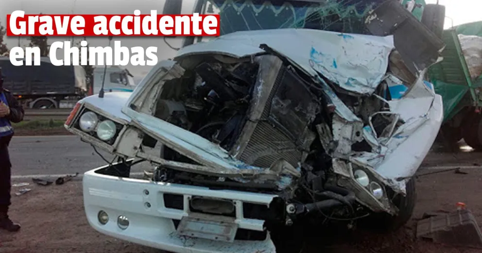 Dos camiones colisionaron en Chimbas y ambos conductores fueron hospitalizados
