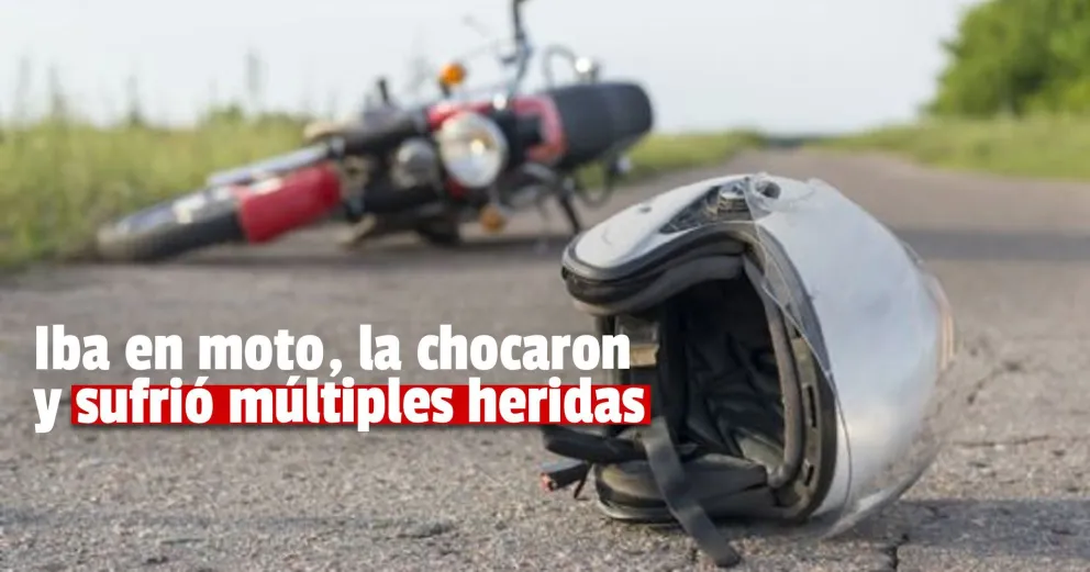 Por un choque, una motociclista de 23 años terminó hospitalizada