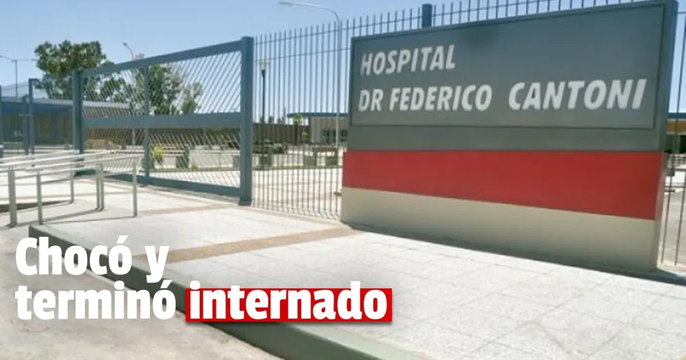 Un camión colisionó con una camioneta y debieron internar a un hombre