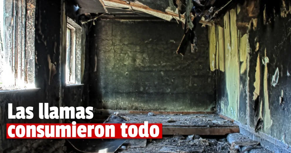 Una vivienda de Rawson quedó reducida a cenizas tras un incendio