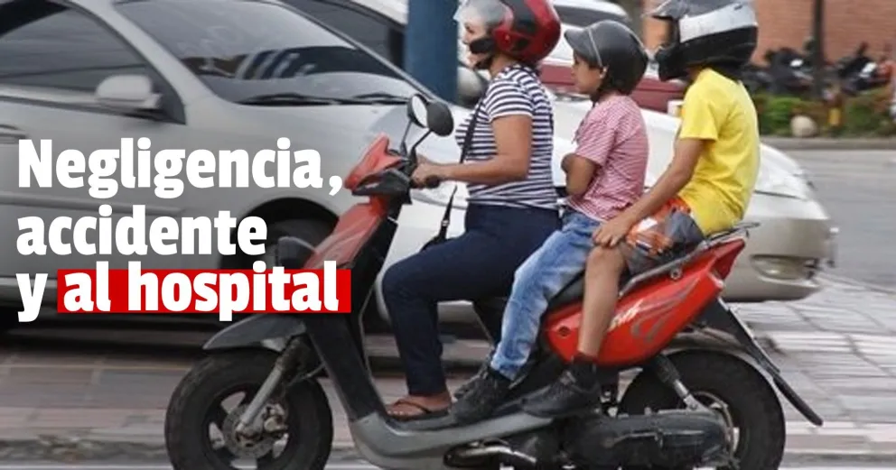 Un auto y una moto protagonizaron un choque que dejó como saldo a tres personas internadas