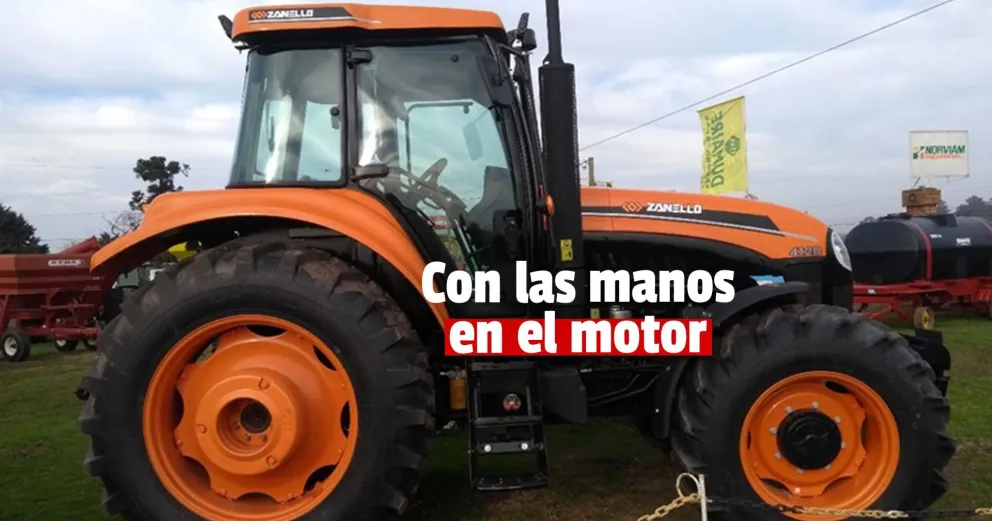 Tres detenidos por robar el motor de un tractor en Pocito
