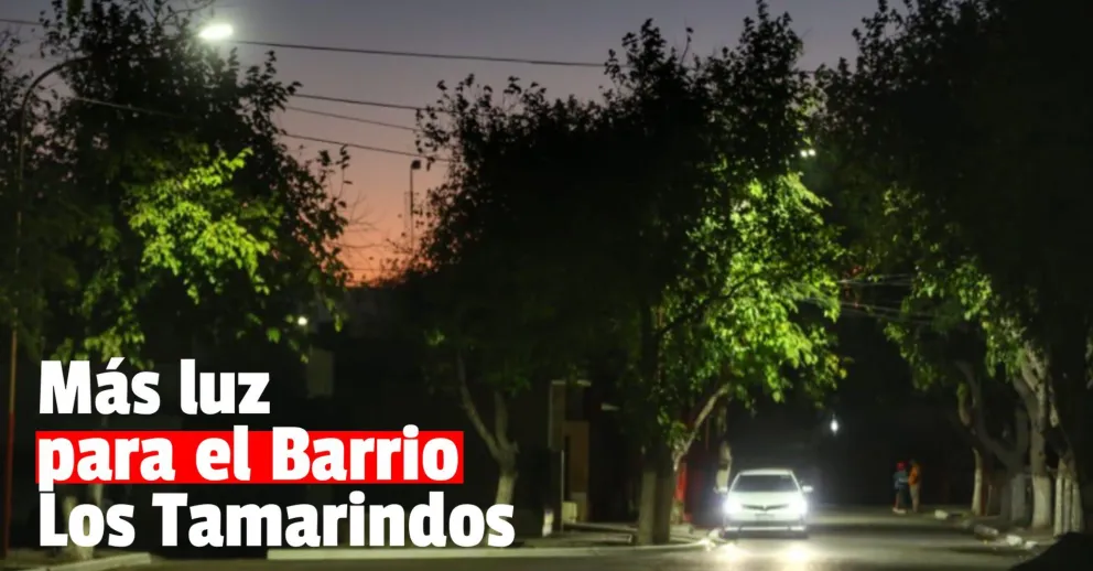 Inauguraron nueva luminaria en el Barrio Los Tamarindos