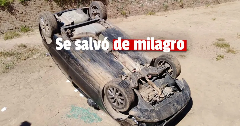 Un anciano de 89 años volcó en El Encón y resultó ileso