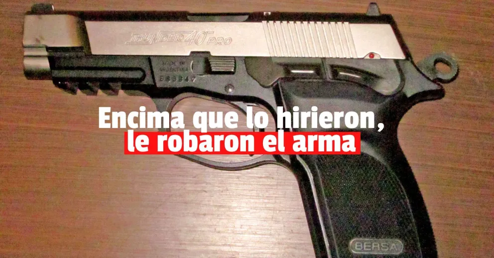 Penitenciario forcejeó con dos ladrones: le dieron un tiro en la mano