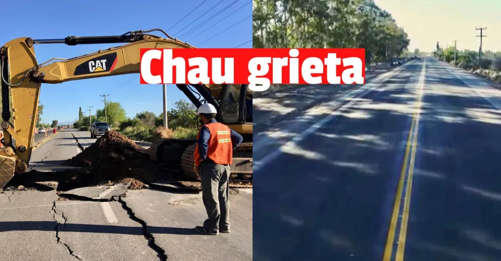 La grieta producto del terremoto en la Ruta 40 fue reparada