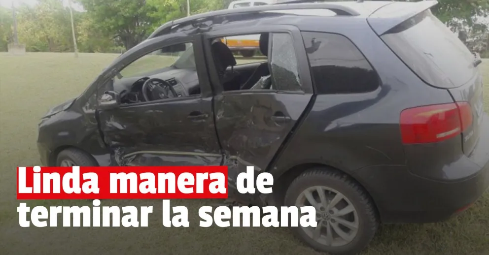 Perdió el control de la camioneta y chocó contra un poste