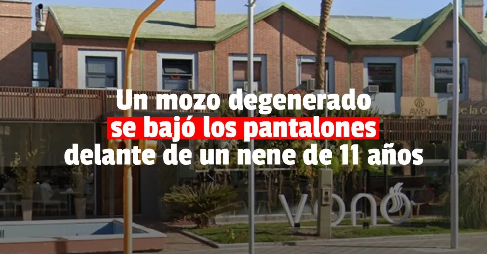 Denunciaron a un mozo por bajarse los pantalones delante de un nene