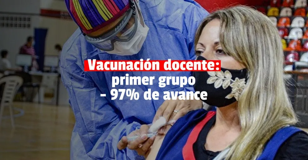 El 97% del primer grupo de docentes ya recibió la vacuna