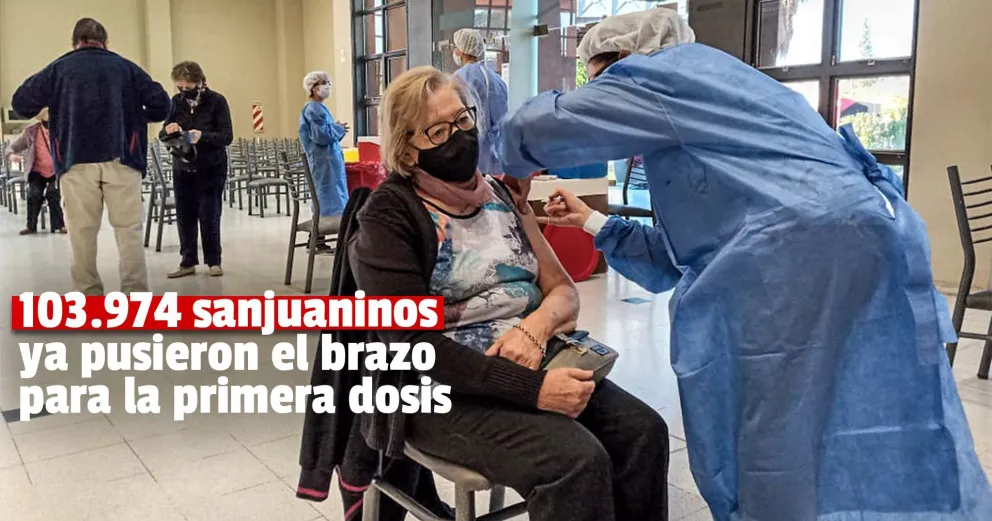 En San Juan ya se aplicaron 116.699 dosis de la vacuna contra el coronavirus