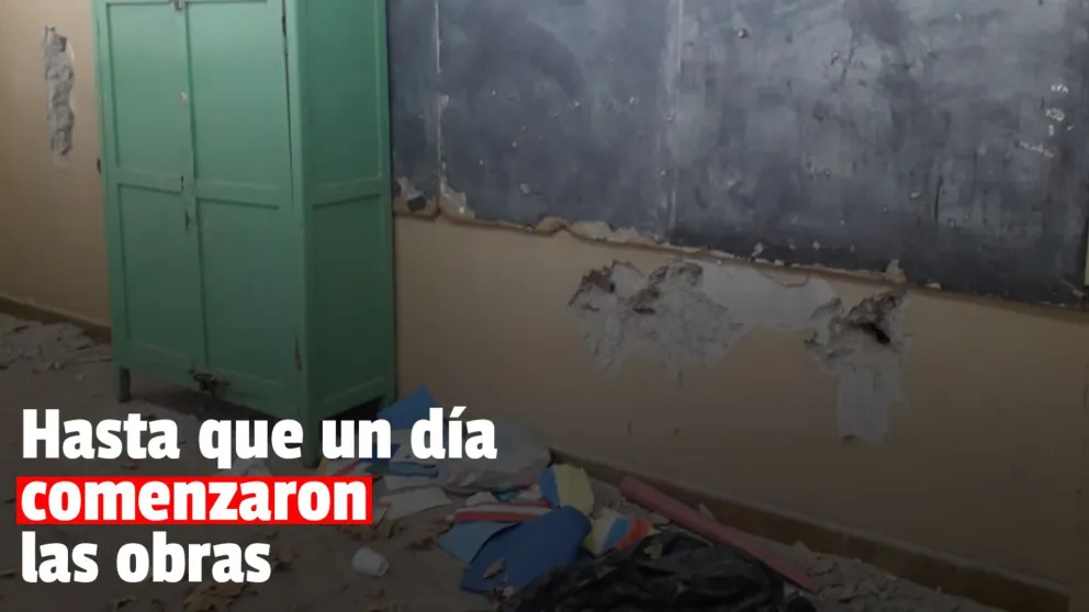 Después de tres meses del terremoto, comenzaron las obras en una escuela céntrica