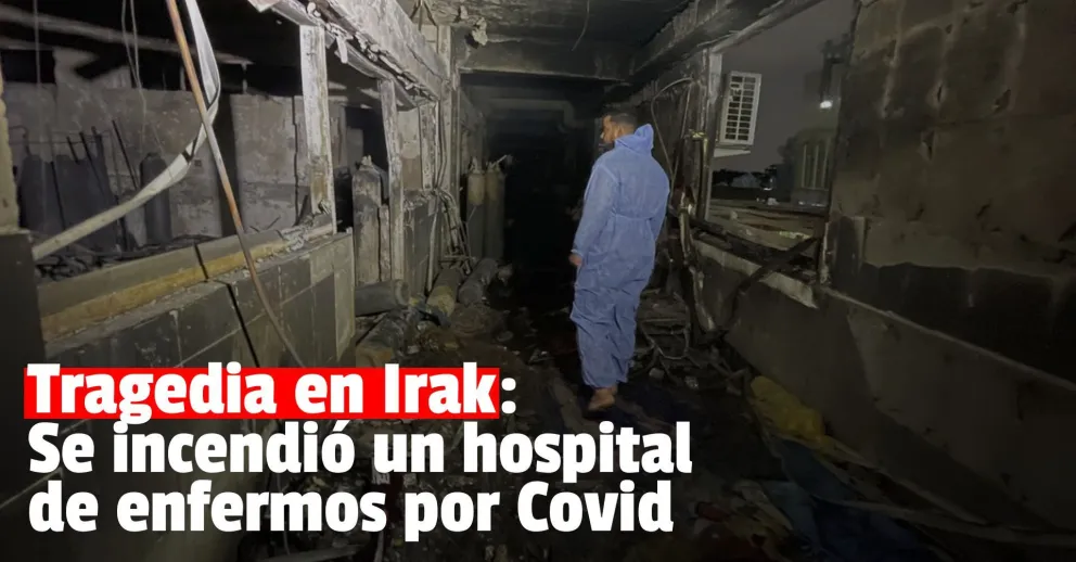 Tragedia en Irak: se incendió un hospital para enfermos por Covid y murieron 82 personas