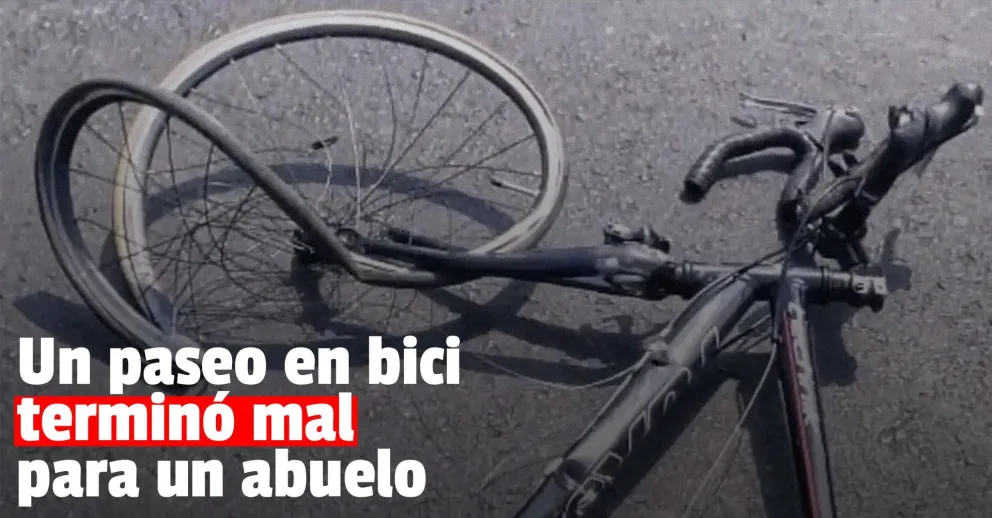 Un abuelo quedó internado tras caerse de la bicicleta en la que circulaba