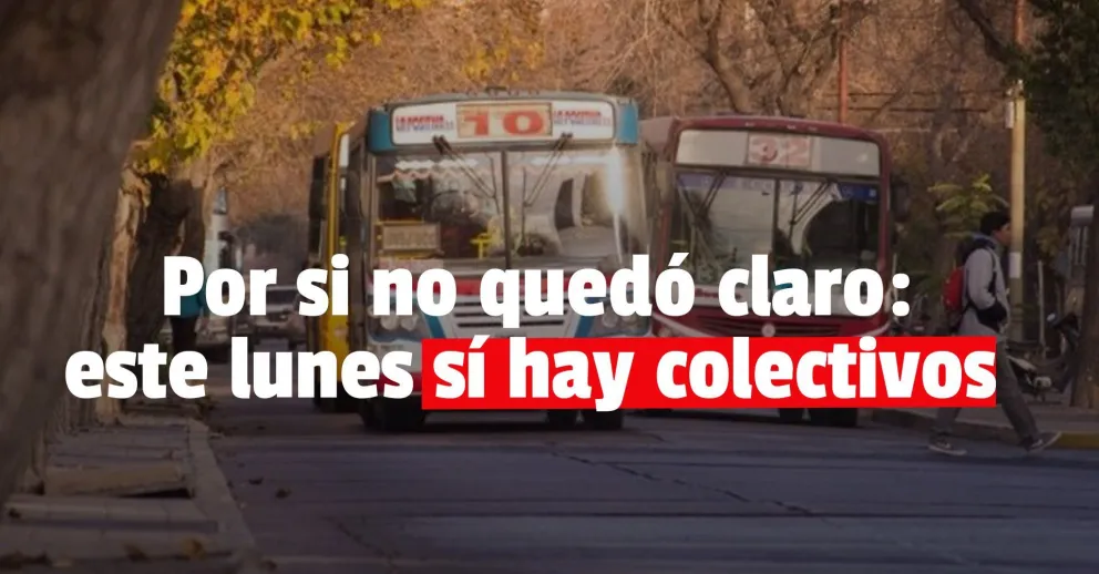 Recordá: este lunes no hay paro de colectivos