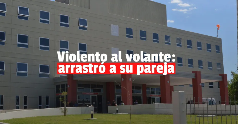 Arrastró a su pareja con el auto y quedó internada