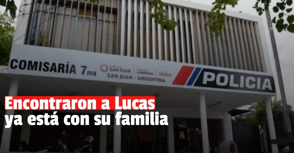 Apareció Lucas, el joven de 23 años que era buscado
