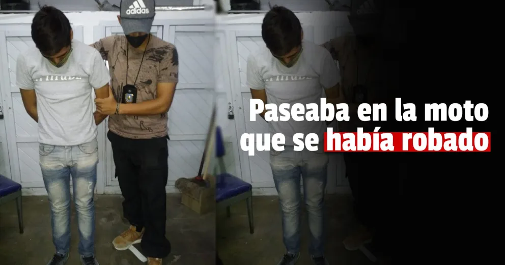 Le robaron la moto y una semana después la encontraron y detuvieron al delincuente
