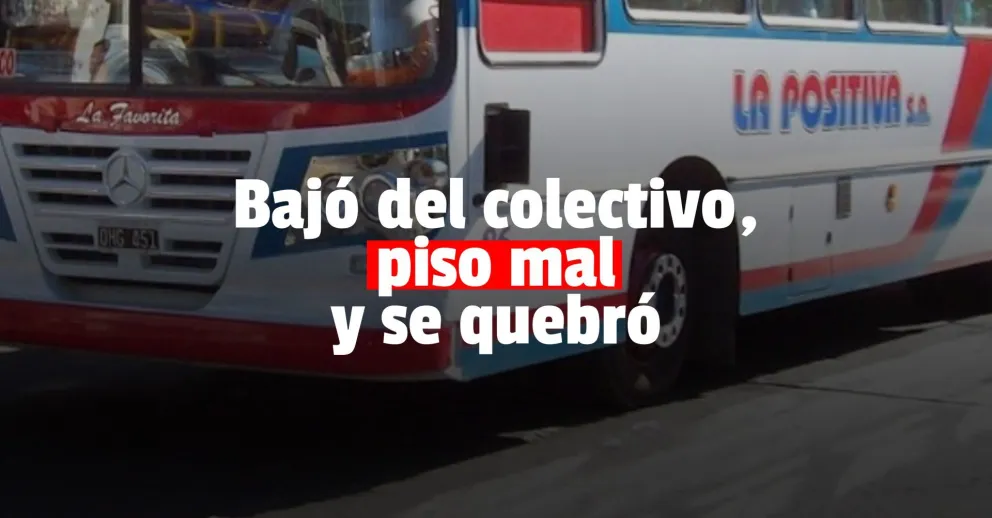 Una mujer terminó con serias heridas tras caerse al descender de un colectivo