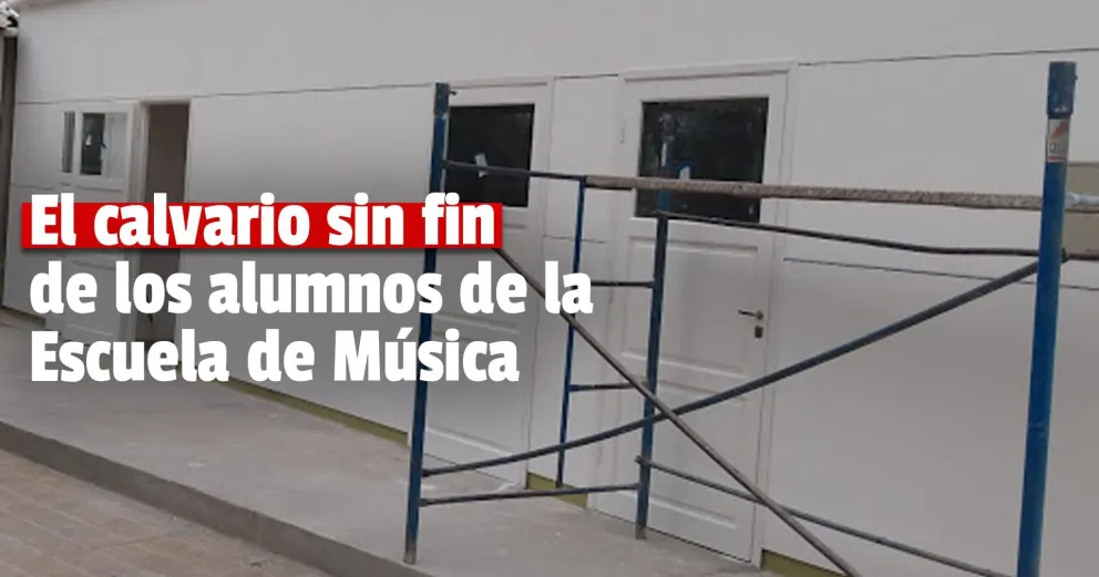 Las nuevas aulas de la Escuela de Música sufrieron daños por el terremoto y las lluvias, meses después aún no son refaccionadas