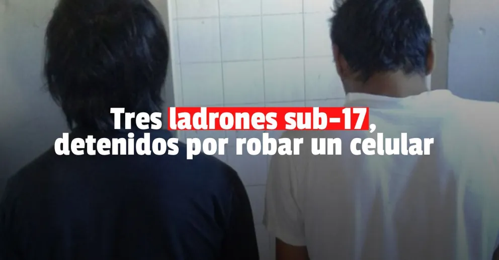 Tres menores detenidos por arrebatar un celular