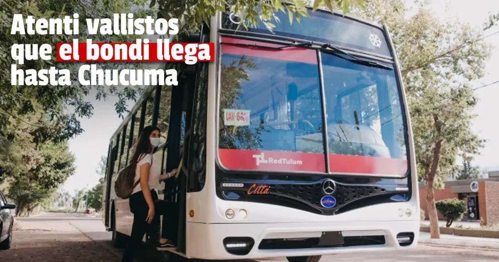 Anunciaron el nuevo recorrido de la línea de transporte "Red Tulum" en Valle Fértil