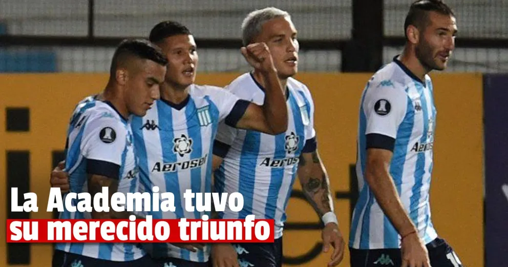 Con diez jugadores casi medio partido, Racing le ganó al Sporting Cristal