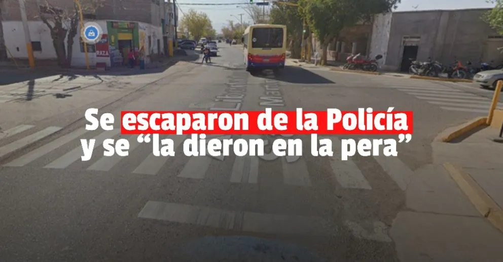 Se escaparon de un control policial y terminaron chocando