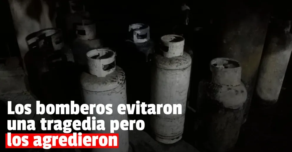 Un incendio de garrafas en un almacén causó temor en San Martín