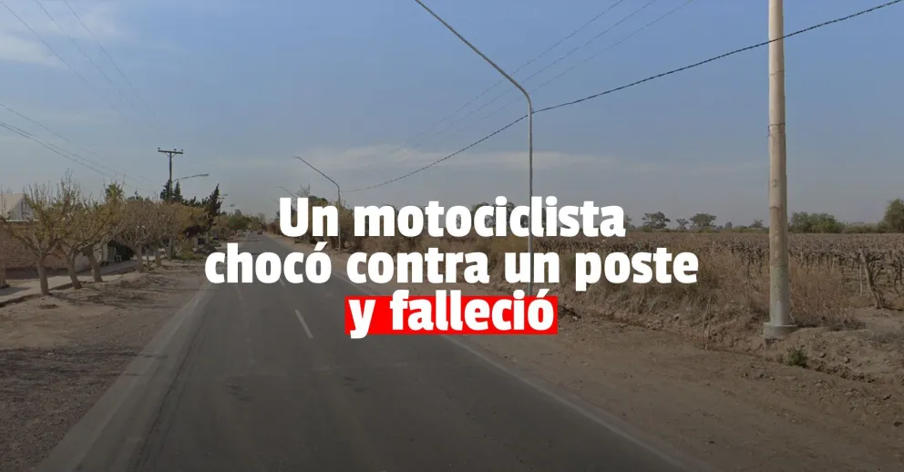 Un motociclista murió tras chocar contra un poste en Pocito