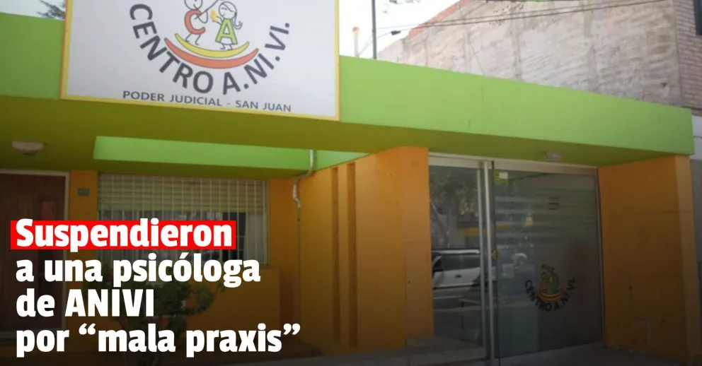 Suspendieron a una psicóloga de ANIVI por mala praxis