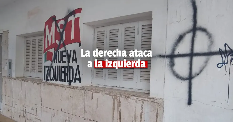 Escracharon el local del Frente de Izquierda ubicado en Capital