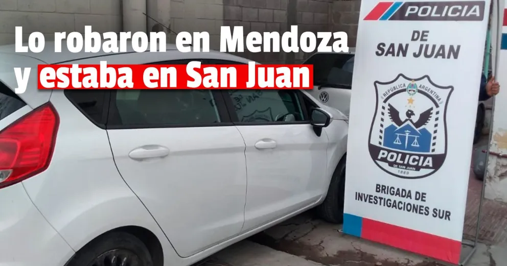 Encontraron en Rawson un auto robado en Mendoza: un detenido