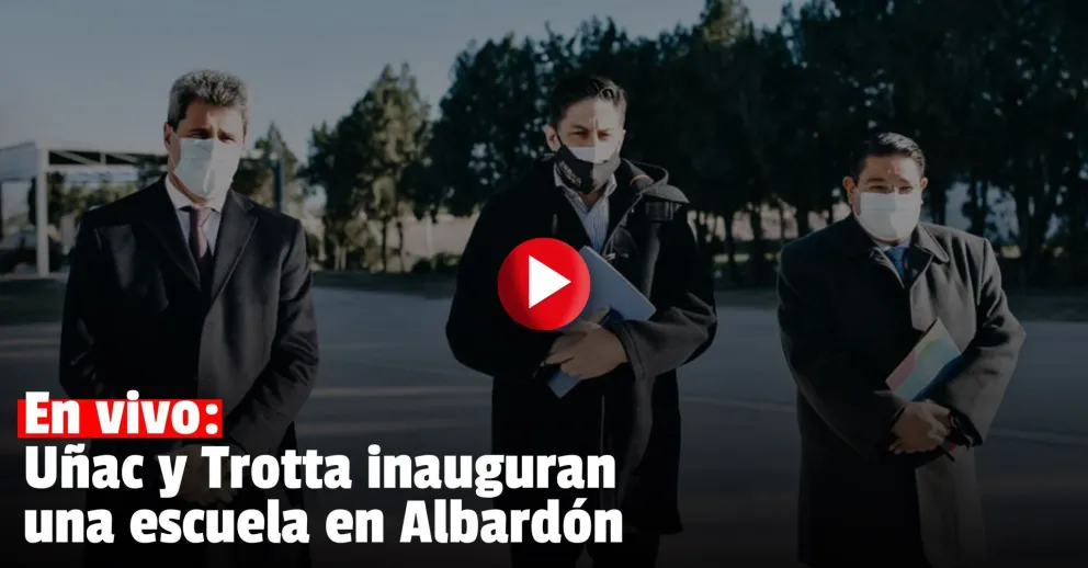 En vivo: Uñac y Trotta inauguran una escuela en Albardón