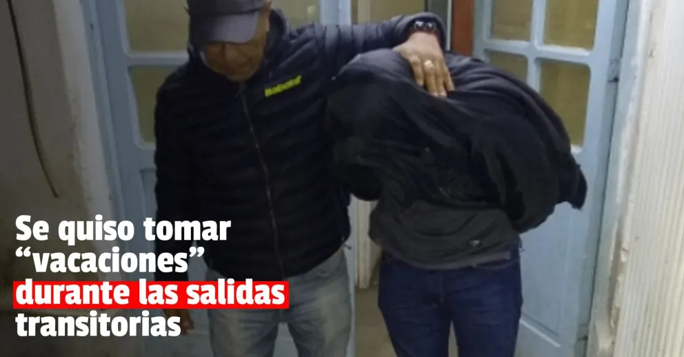 Tenía salidas transitorias, se quiso dar a la fuga pero igual lo atraparon