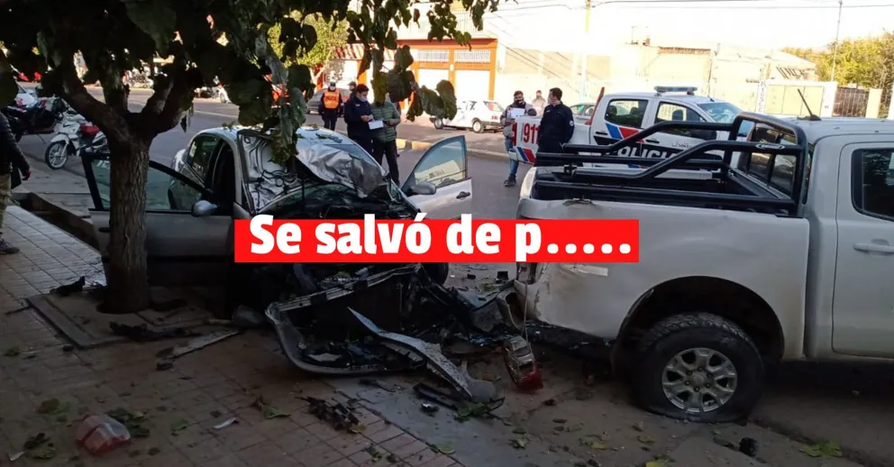 Borracho al volante casi se mata