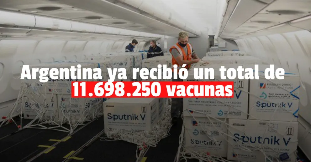 Llegarán 500 mil Sputnik V: ¿Cuántas vacunas recibió Argentina en total?