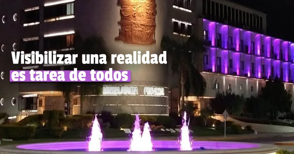 Día Mundial del Lupus: la Legislatura se tiñó de violeta