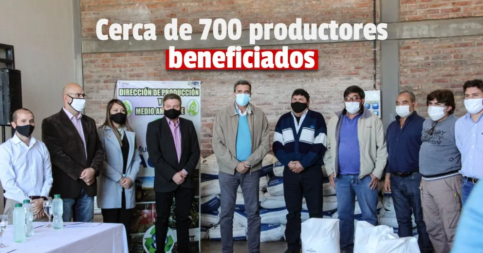 Minas Argentinas entregó fertilizantes para el sector agrícola de Jáchal