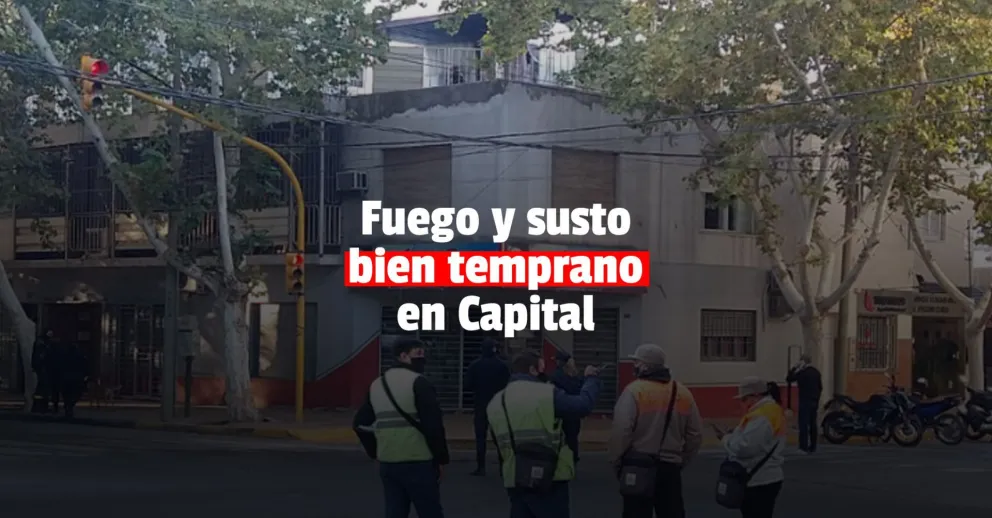 Susto por un incendio en un edificio céntrico