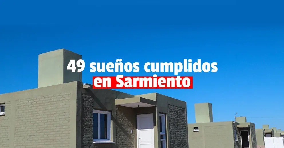 Uñac entregó 49 viviendas en Sarmiento