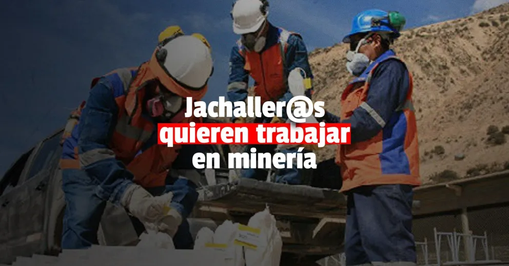 Más de 200 jachalleros reclaman por trabajo en las empresas mineras del departamento