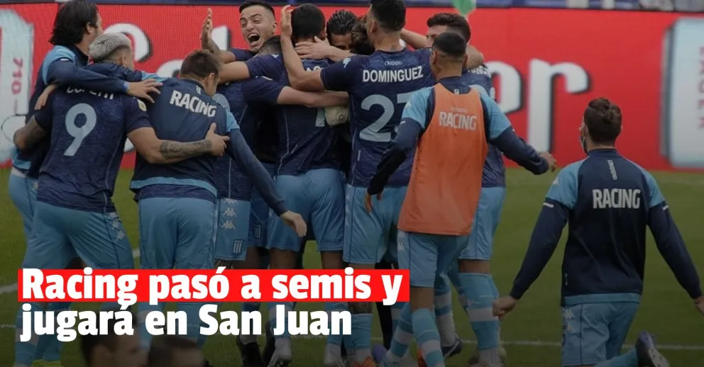 Racing se impuso por penales y jugará en San Juan