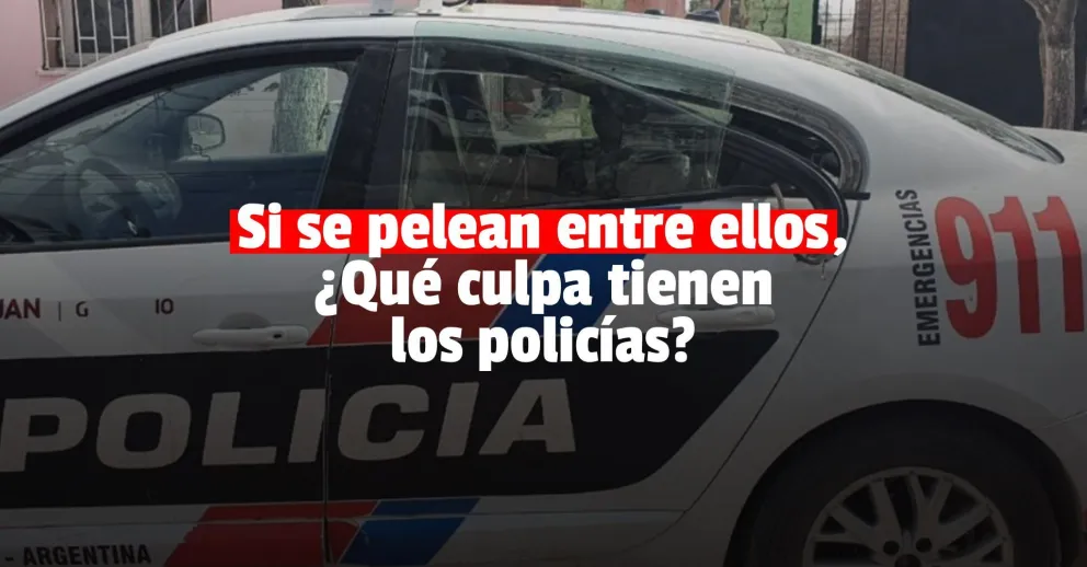 Estaban peleando, llegó el patrullero y se la agarraron con la Policía