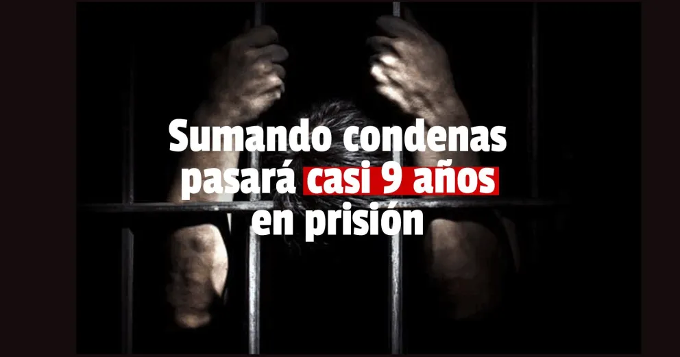 Un hombre fue condenado a 8 años y 11 meses de prisión por unificación de condenas