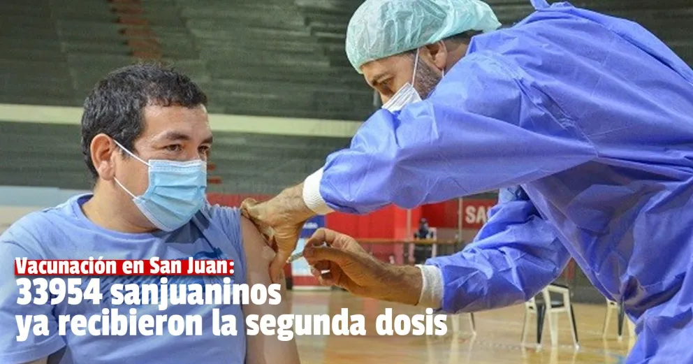 Entre primera y segunda dosis ya se vacunaron 183.036 sanjuaninos