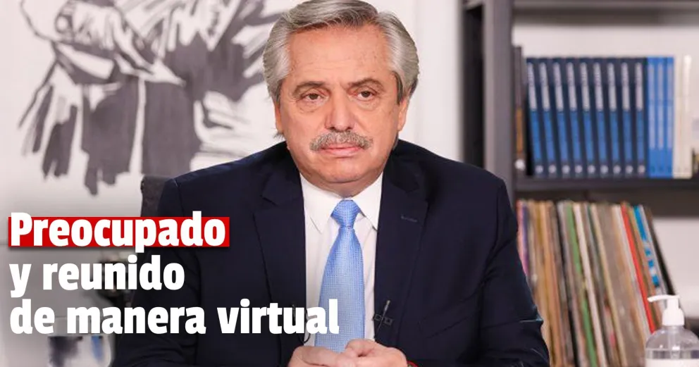 Alberto Fernández analiza nuevas medidas sanitarias en una reunión virtual con 12 gobernadores