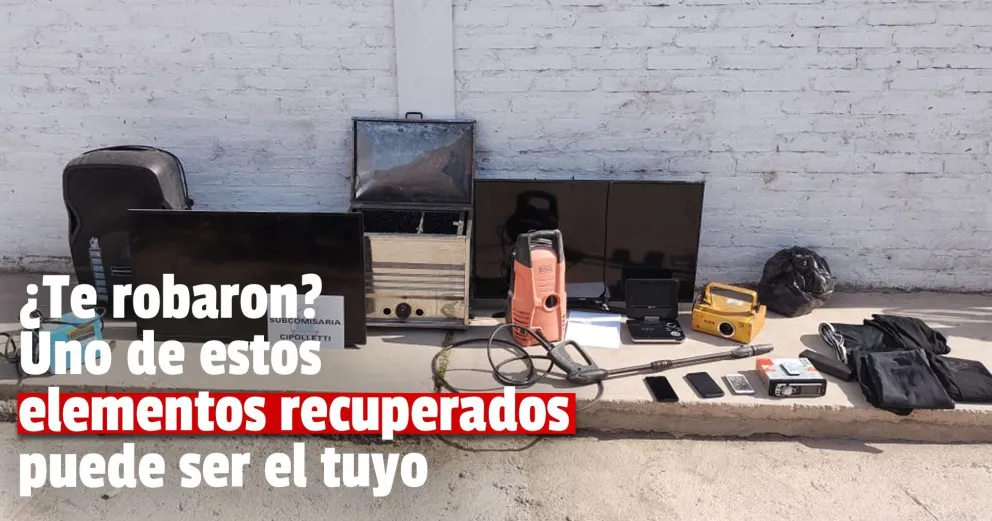 Cuatro detenidos y varios elementos robados recuperados en allanamientos en Rawson y Chimbas