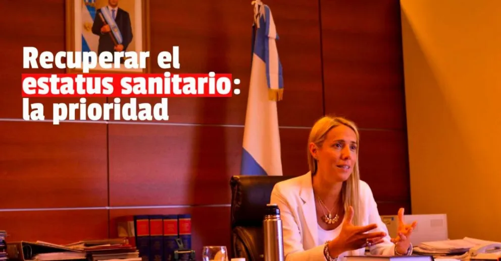 Para la ministra de Gobierno “estos días son esenciales para recuperar el estatus sanitario”